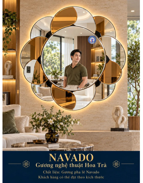 Gương nghệ thuật phòng khách Navado