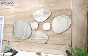 Muôn kiểu trang trí phòng khách với gương treo tường