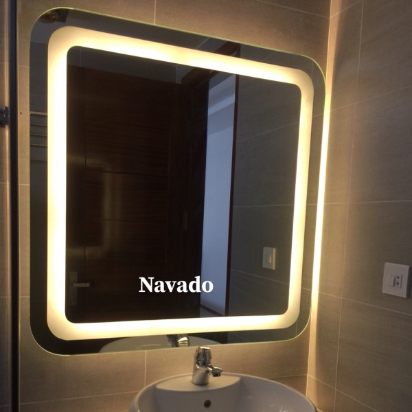 Gương đèn led phòng tắm vuông