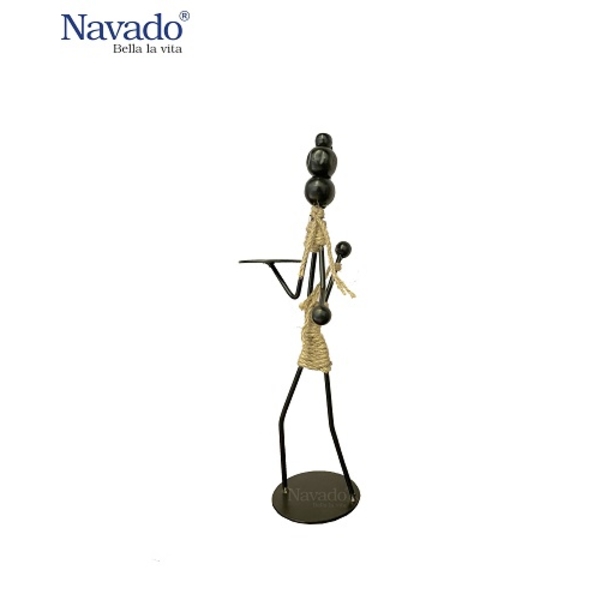 Đồ sắt chân nến decor Mother Navado
