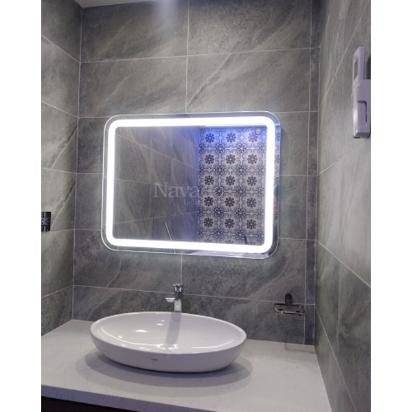 Gương phòng tắm đèn Led hiện đại hình chữ nhật