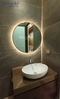 Gương khung inox oval phòng tắm 