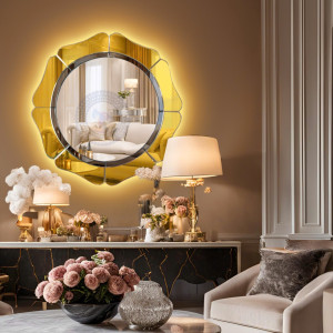 Gương trang trí nghệ thuật đèn LED Gerber 