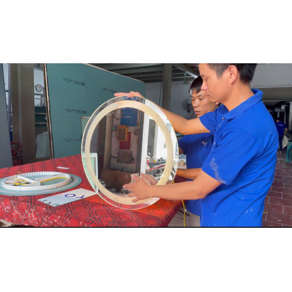 Gương phòng tắm tròn mài vát 108B