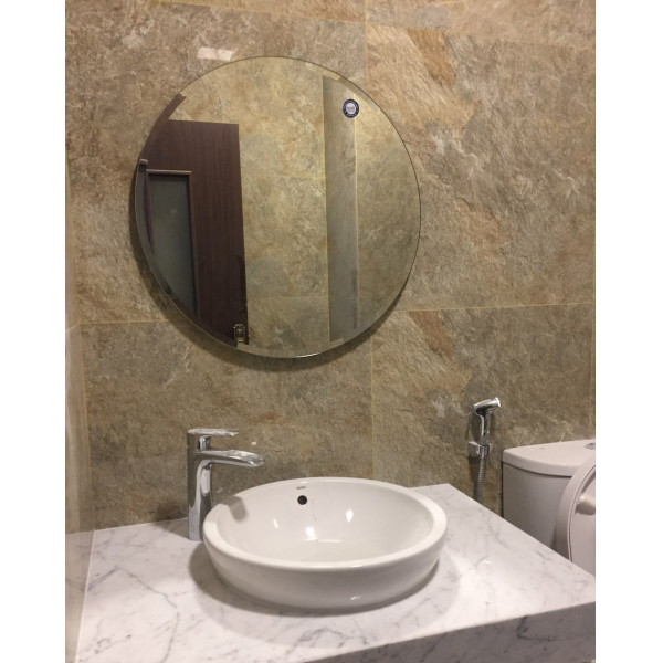 Gương phòng tắm tròn mài vát 108B