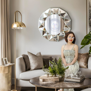 Gương trang trí phòng khách Queen Bee