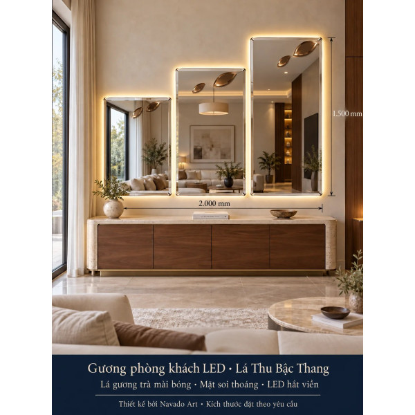 Gương nghệ thuật LED Bậc Thang NAVADO