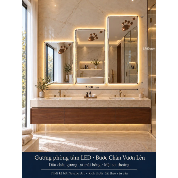 Gương nghệ thuật LED Bậc Thang NAVADO