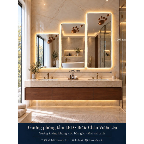 Gương nghệ thuật LED Bậc Thang NAVADO