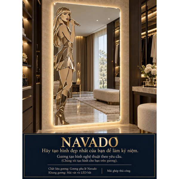 Gương soi toàn thân Chân Dung Nữ ghép NAVADO