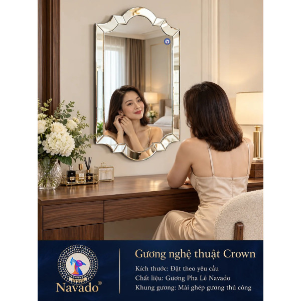 Gương bàn trang điểm Crown NAVADO