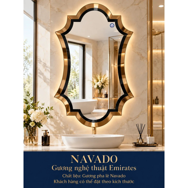 Gương phòng tắm nghệ thuật Emirates NAVADO 70x120cm