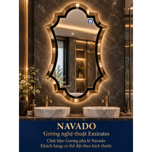Gương phòng tắm nghệ thuật Emirates NAVADO 70x120cm