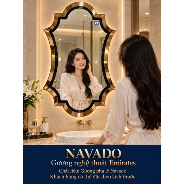 Gương phòng tắm nghệ thuật Emirates NAVADO 70x120cm