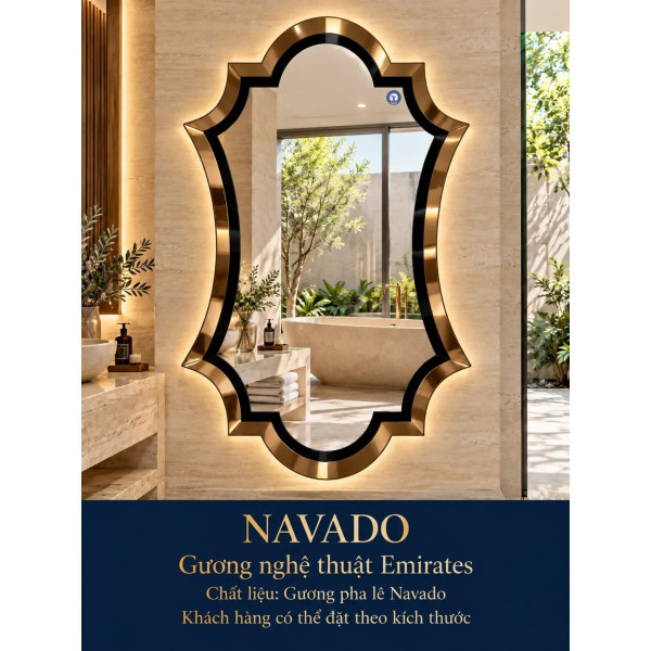 Gương phòng tắm nghệ thuật Emirates NAVADO 70x120cm