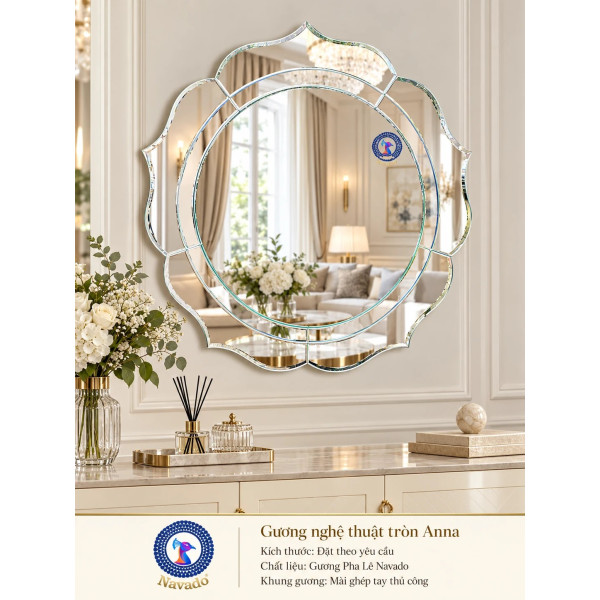 Gương trang trí Anna tròn NAVADO