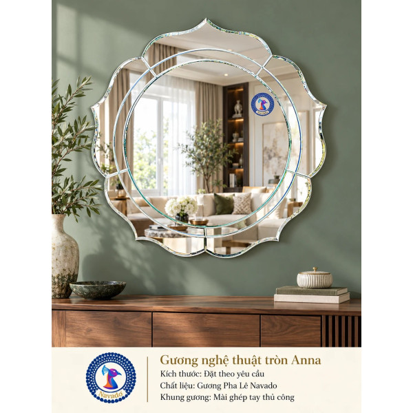 Gương trang trí Anna tròn NAVADO