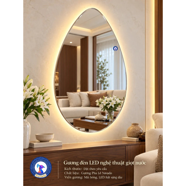 Gương trang trí Giọt Nước LED NAVADO