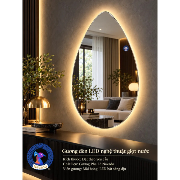 Gương trang trí Giọt Nước LED NAVADO