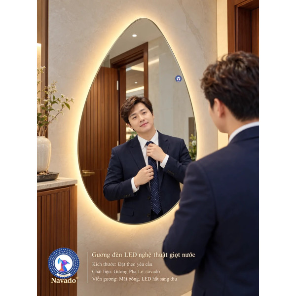 Gương trang trí Giọt Nước LED NAVADO