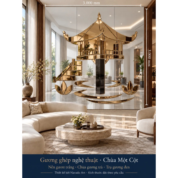 Gương nghệ thuật Chùa Một Cột NAVADO