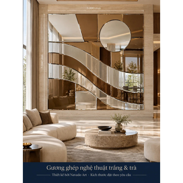 Gương nghệ thuật Dòng Chảy Ánh Sáng NAVADO