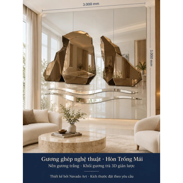 Gương nghệ thuật Hòn Trống Mái NAVADO