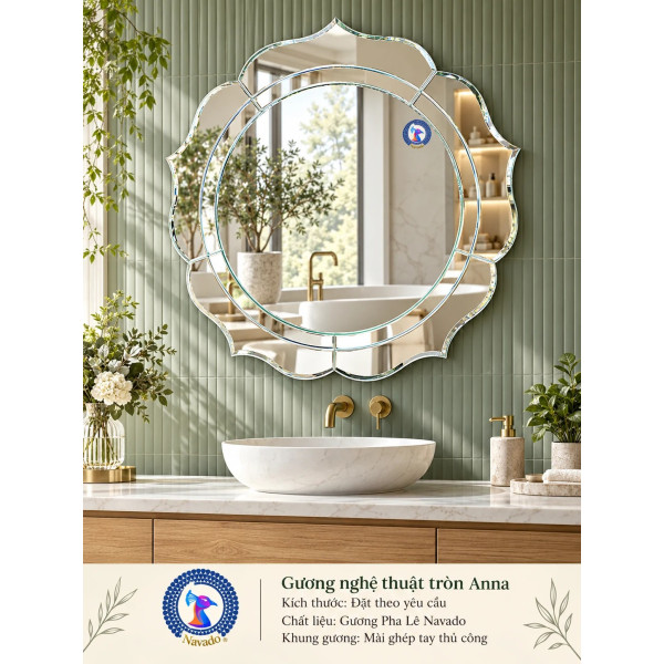 Gương phòng tắm Anna tròn NAVADO