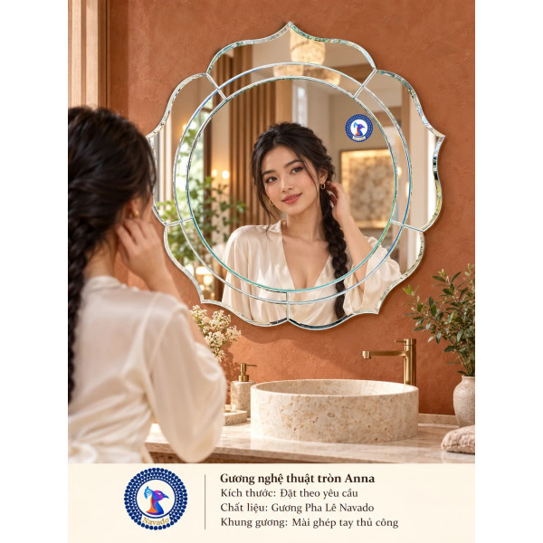 Gương phòng tắm Anna tròn NAVADO
