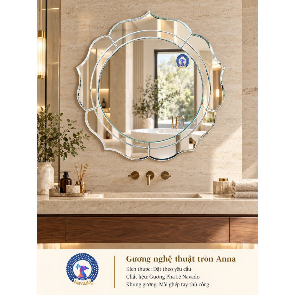Gương phòng tắm Anna tròn NAVADO