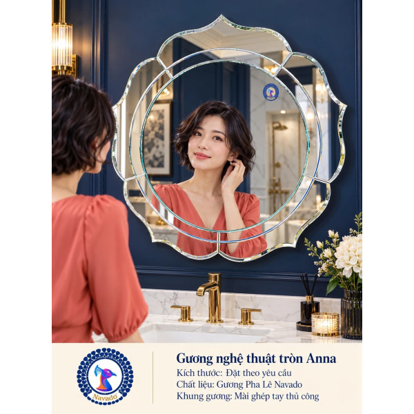 Gương phòng tắm Anna tròn NAVADO