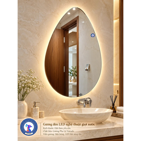 Gương phòng tắm Giọt Nước LED NAVADO