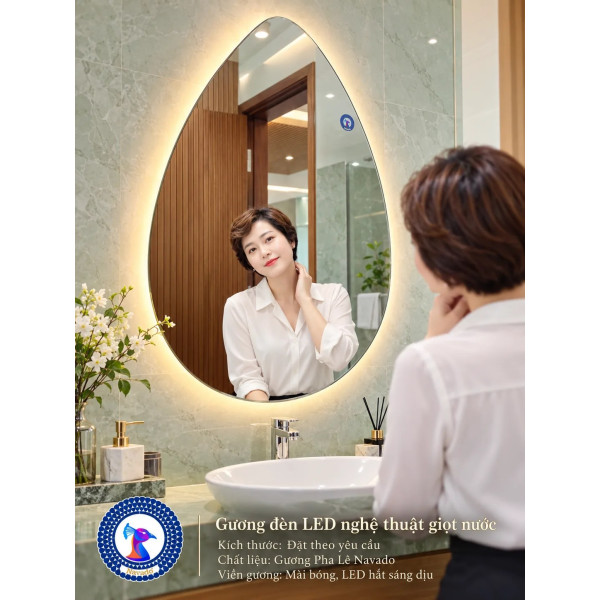 Gương phòng tắm Giọt Nước LED NAVADO
