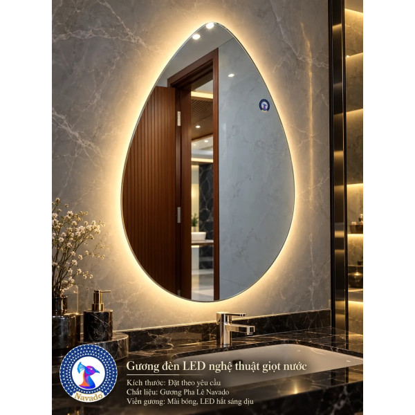 Gương phòng tắm Giọt Nước LED NAVADO