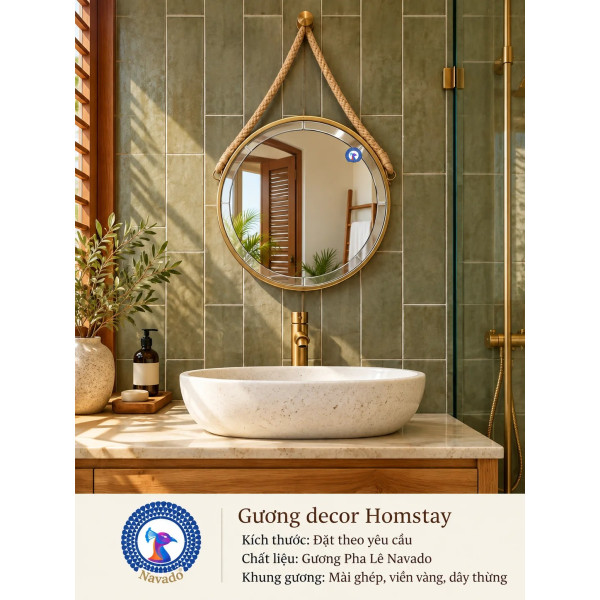 Gương phòng tắm Homestay NAVADO