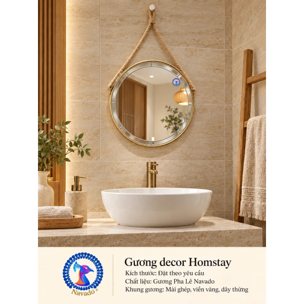 Gương phòng tắm Homestay NAVADO