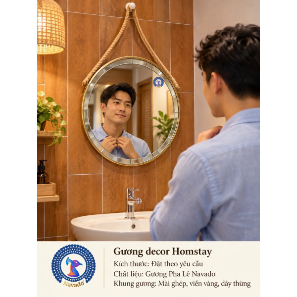 Gương phòng tắm Homestay NAVADO