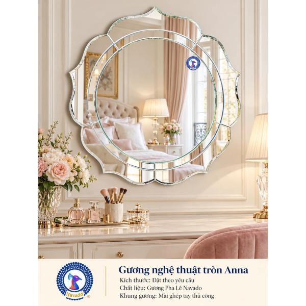 Gương bàn trang điểm Anna tròn NAVADO