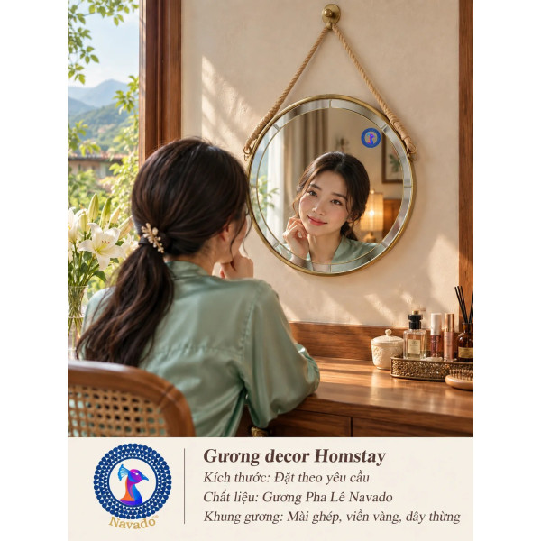 Gương bàn trang điểm Homestay NAVADO