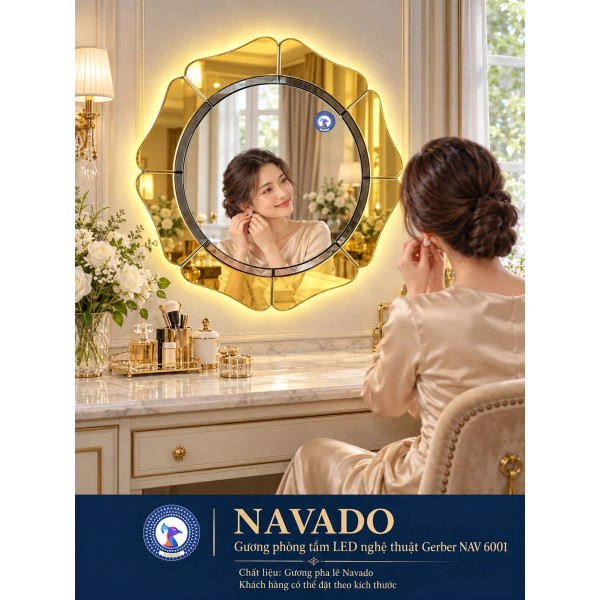 Gương bàn trang điểm Gerber NAV 6001 LED
