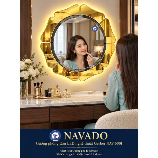 Gương bàn trang điểm Gerber NAV 6001 LED
