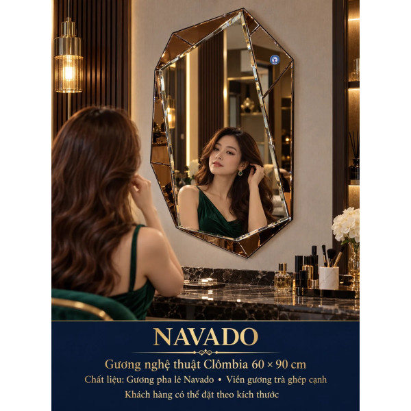 Gương bàn trang điểm Clombia NAVADO