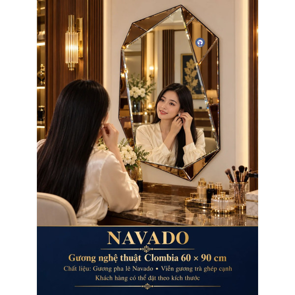 Gương bàn trang điểm Clombia NAVADO