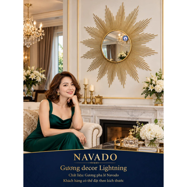 Gương nghệ thuật Lightning NAVADO phòng khách