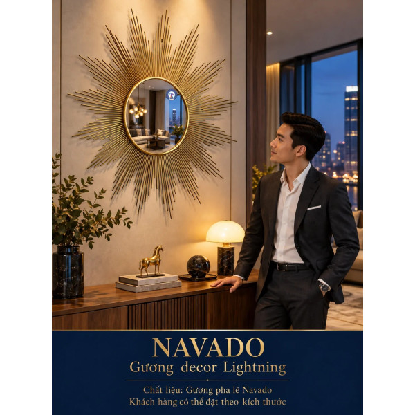 Gương nghệ thuật Lightning NAVADO phòng khách