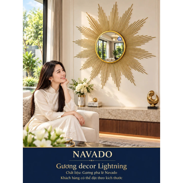 Gương nghệ thuật Lightning NAVADO phòng khách