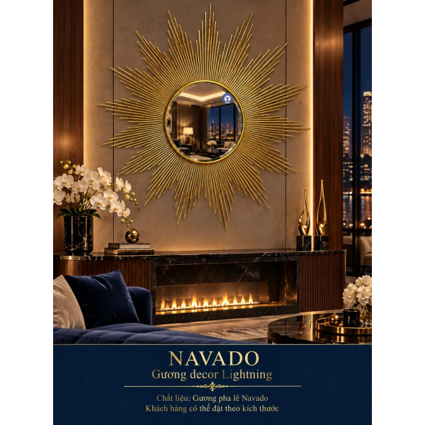 Gương nghệ thuật Lightning NAVADO phòng khách