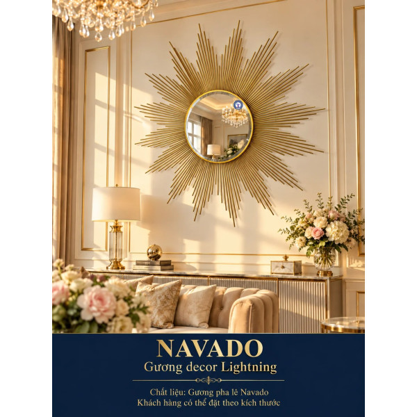 Gương nghệ thuật Lightning NAVADO phòng khách
