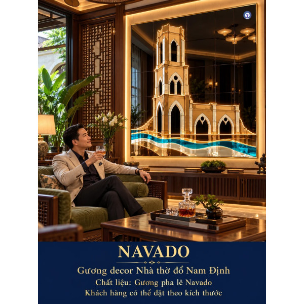 Gương nghệ thuật Nhà thờ đổ Nam Định NAVADO