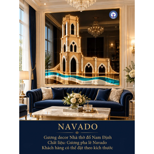 Gương nghệ thuật Nhà thờ đổ Nam Định NAVADO